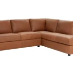Habitat Florence LeatherRight Hand Corner Chaise Sofa - Tan