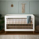 White 2 Piece Nursery Furniture Set - Cot Bed and Changing Table - Maya - Obaby