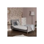 Toddler Bed Frame in Grey Velvet - Gatsby - Obaby