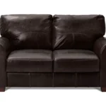 Habitat Salisbury Leather 2 Seater Sofa - Chocolate