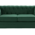 Habitat Chesterfield Velvet 2 Seater Sofa - Green