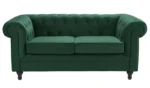 Habitat Chesterfield Velvet 2 Seater Sofa - Green