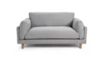 Habita Salome Fabric 2 Seater Sofa - Light Grey