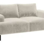 Habitat Julien Velvet 2 Seater Sofa - Natural