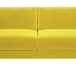 Habitat Hyde Velvet 2 Seater Sofa - Yellow