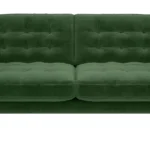 Habitat Fenner Velvet 2 Seater Sofa - Moss Green