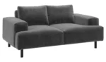 Habitat Julien Velvet 2 Seater Sofa - Grey