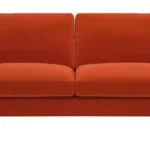 Habitat Teo Velvet 2 Seater Sofa - Orange