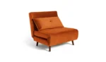 Habitat Roma Single Velvet Chairbed - Orange