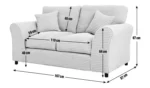 Argos Home Harry Fabric 2 Seater Sofa - Stone - Image 7