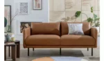 Habitat Moore Leather 3 Seater Sofa - Tan - Image 7