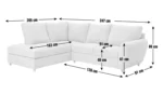 Habitat Ashford Fabric Left Corner Chaise Sofa - Grey - Image 6