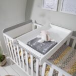 Cot Bed with Mattress and Cot Top Changer in White and Grey - Rio - Tutti Bambini - Image 7