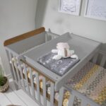 Cot Bed with Mattress and Cot Top Changer in Grey and Oak - Rio - Tutti Bambini - Image 7