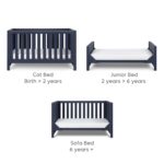 Navy Blue Convertible 3 in 1 Cot Bed - Tivoli - Tutti Bambini - Image 2