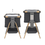 Bedside Crib and Cot in Dark Grey and Oak - Cozee XL - Tutti Bambini - Image 5