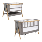 Bedside Crib and Cot in Light Grey and Oak - Cozee XL - Tutti Bambini - Image 7