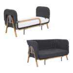 Junior Bed and Sofa with Extention Kit in Grey and Oak - Cozee XL - Tutti Bambini - Image 3