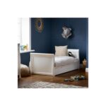 Stamford White Sleigh Cot Bed with Drawer - Obaby - Image 2