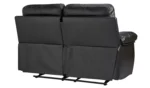 Home New Paolo 2 Seater Manual Recliner Sofa - Black - Image 8