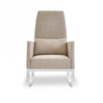 Beige Fabric High Back Rocking Chair - Obaby - Image 5