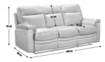 Home New Paolo 3 Seater Manual Recliner Sofa-Chocolate - Image 3