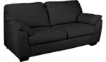 Home Milano Leather 3 Seater Sofa - Black - Image 2