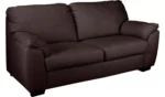 Home Milano Faux Leather 3 Seater Sofa - Chocolate - Image 2