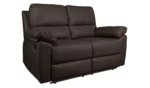 Home Toby Faux Leather 2 Seater Recliner Sofa - Brown - Image 4