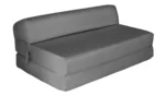 Kaikoo Small Double Fabric Chair Bed - Flint Grey - Image 2