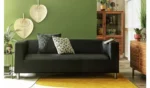 Home Moda Leather 3 Seater Sofa - Black - Image 8