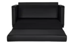 Home Lucy 2 Seater Faux Leather Sofa Bed - Black - Image 15
