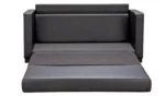 Home Lucy 2 Seater Faux Leather Sofa Bed - Black - Image 9