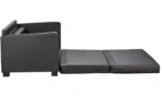 Home Lucy 2 Seater Faux Leather Sofa Bed - Black - Image 6