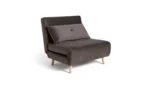 Habitat Roma Single Velvet Chairbed - Charcoal - Image 2