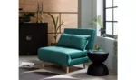 Habitat Roma Single Velvet Chairbed - Teal - Image 9