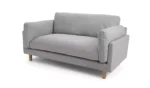 Habita Salome Fabric 2 Seater Sofa - Light Grey - Image 2