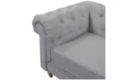 Habitat Chesterfield Fabric 2 Seater Sofa - Light Grey - Image 7