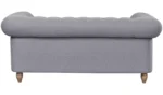 Habitat Chesterfield Fabric 2 Seater Sofa - Light Grey - Image 4