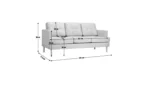 Habitat Joshua Fabric 3 Seater Sofa - Charcoal - Image 5