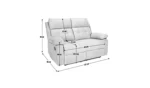 Home June Fabric 2 Seater Manual Recliner Sofa-Natural - Image 3