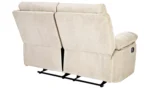 Home June Fabric 2 Seater Manual Recliner Sofa-Natural - Image 5