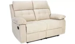 Home June Fabric 2 Seater Manual Recliner Sofa-Natural - Image 6