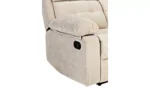 Home June Fabric 2 Seater Manual Recliner Sofa-Natural - Image 8