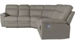 Home Paolo Leather Power Recliner Corner Sofa - Grey - Image 3