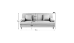Habitat Chase Fabric Clic Clac Sofa Bed - Light Grey - Image 2