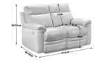 Home New Paolo 2 Seater Manual Recliner Sofa - Grey - Image 2