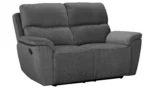 Home Sandy 2 Seater Manual Recliner Sofa - Charcoal - Image 7