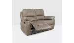 Home Toby Faux Leather 2 Seater Recliner Sofa - Grey - Image 3