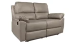 Home Toby Faux Leather 2 Seater Recliner Sofa - Grey - Image 4